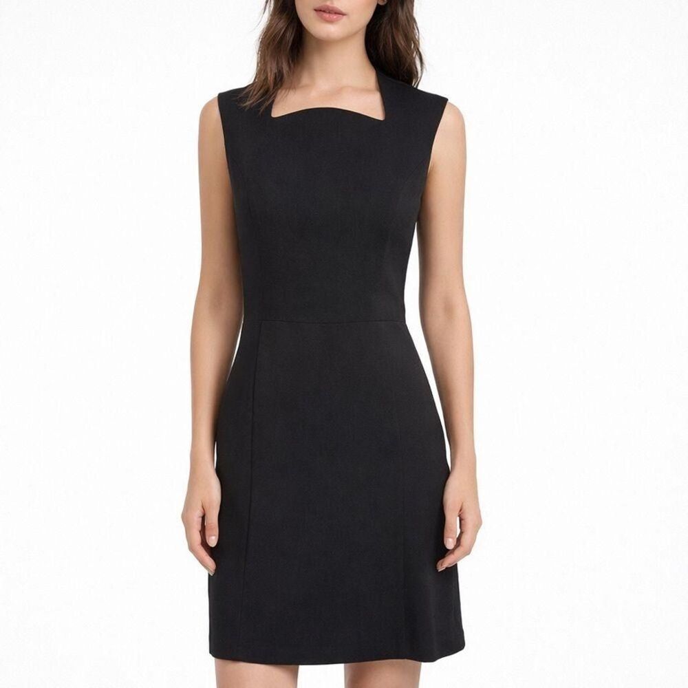 Theyskens Theory Dillian Sheath Dress Women's 4 Black Workwear Minimal Classic